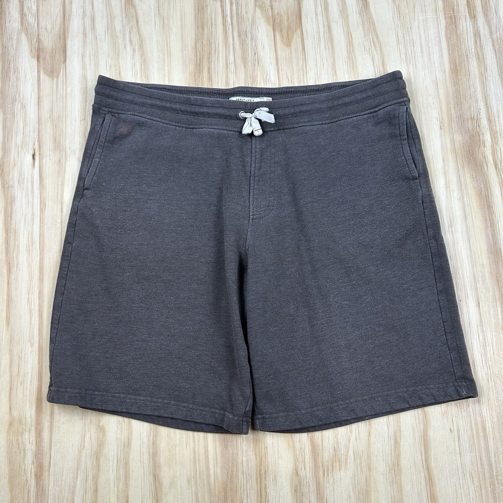 Abbot + Main Men's Stretch Waist Knit Lounge Sweat Shorts Brown XXL 2XL